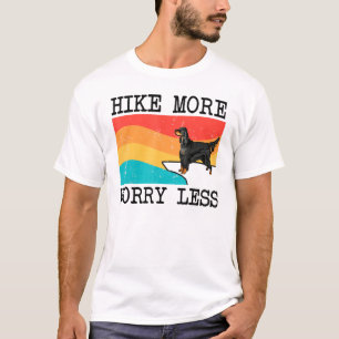 Mehr Sorgen weniger Gordon Setter Grafik-Wandern T-Shirt