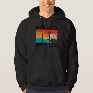 Mehr Sorgen, weniger Russell Terrier Grafik Hikin Hoodie