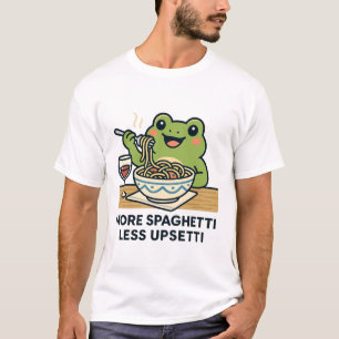 Mehr Spaghetti, weniger Aufregung – Lustiger Leben T-Shirt
