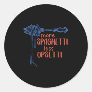 Mehr Spaghetti Weniger Etti Lustige Nudelfreunde S Runder Aufkleber