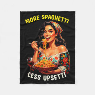Mehr Spaghetti Weniger Upsetti Tee Italienische Fr Fleecedecke