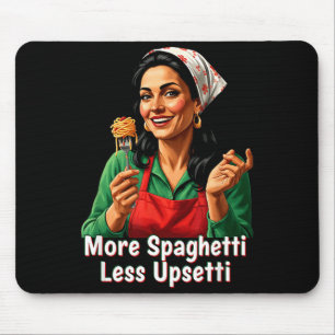 Mehr Spaghetti Weniger Upsetti Tee Italienische Fr Mousepad
