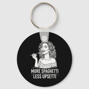 Mehr Spaghetti Weniger Upsetti Tee Italienische Fr Schlüsselanhänger