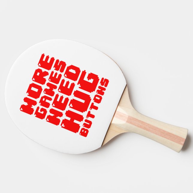 MEHR SPIELE BRAUCHEN UMFANGREICHE SCHALTFLÄCHEN TISCHTENNIS SCHLÄGER (Seitenansicht)