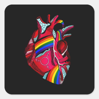 Mehr Stolz weniger Vorurteil LGBT Gay stolz Ally S Quadratischer Aufkleber