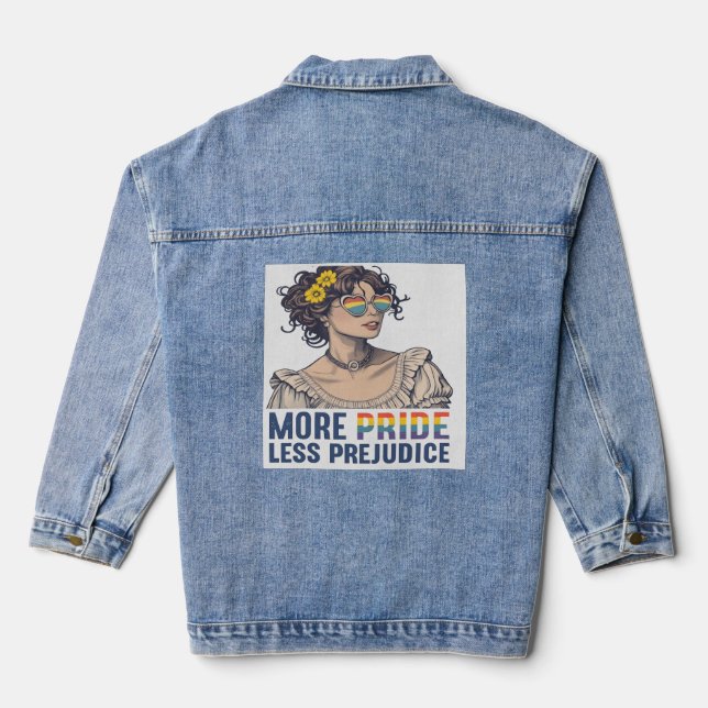 Mehr Stolz Weniger Vorurteile Jeansjacke (Rückseite)