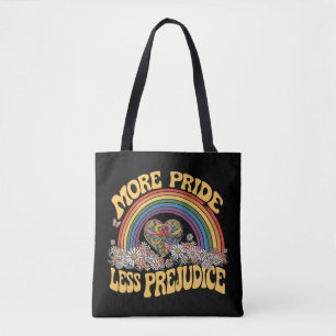Mehr Stolz weniger Vorurteile Retro Regenbogen Sto