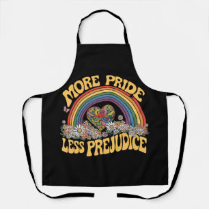 Mehr Stolz weniger Vorurteile Retro Regenbogen Sto Schürze