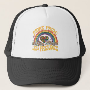 Mehr Stolz weniger Vorurteile Retro Regenbogen Sto Truckerkappe
