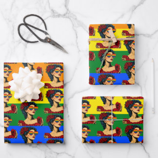 Mehr Stolz, weniger Vorurteile Stolz Monat LGBTQ Geschenkpapier Set