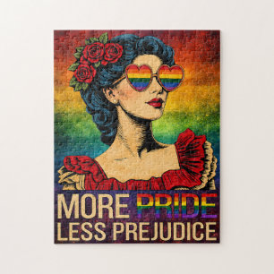 Mehr Stolz, weniger Vorurteile Stolz Monat LGBTQ Puzzle