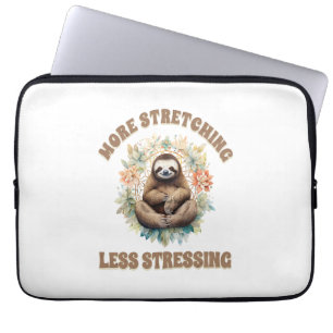 Mehr Strecken Weniger Stress Faultier Laptopschutzhülle