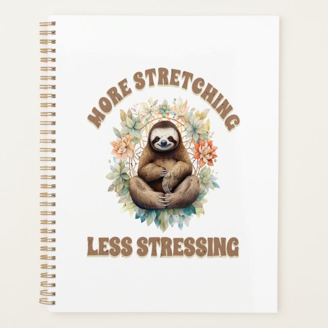Mehr Strecken Weniger Stress Faultier Planer (Vorderseite)