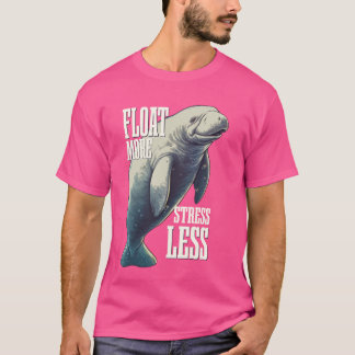 Mehr Stress weniger Manatesee Kühe schwimmen T-Shirt
