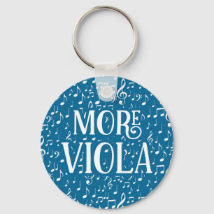 Mehr Viola - blaue weiße Musik Schlüsselanhänger