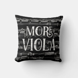 Mehr Viola Chalkboard - Schwarz-weiße Musik Kissen