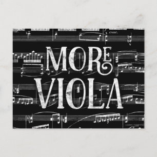 Mehr Viola Tafel - Schwarz Weiß Musik Postkarte