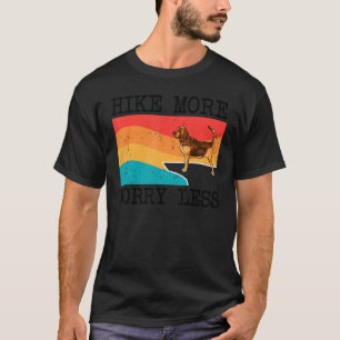 Mehr wandern, weniger Sorgen Bluthund Grafik Wande T-Shirt
