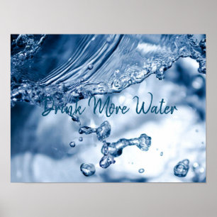 Mehr Wasser trinken / gesunde Lebensweise Poster