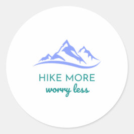 Mehr, weniger Sorgen - die Außenwelt einbinden Runder Aufkleber