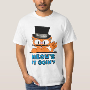 MEHR WIRD ES GEHEN? Señor Gato Cartoon Mustache C T-Shirt