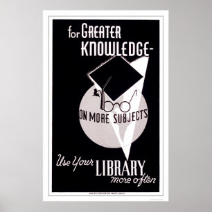 Mehr Wissens-Bibliothek WPA 1940 Poster