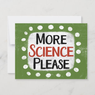 Mehr Wissenschaft bitte Grußkarte Karte