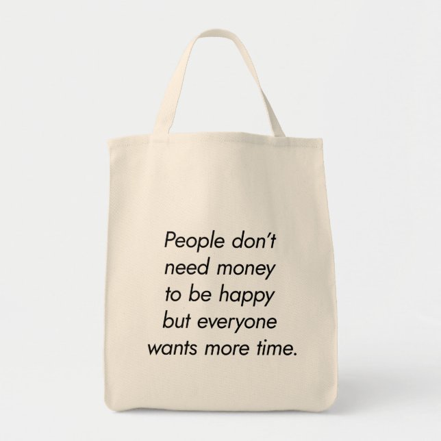 Mehr Zeit Lebensmittelgeschäft Tote Tasche (Vorne)