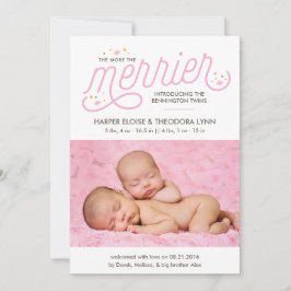 Mehr zu den Merrier Girl Twins Geburtshinweisen Ankündigung