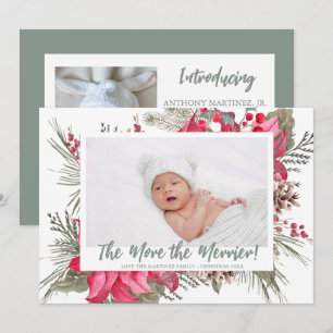 Mehr zum Merrier Poinsettia Foto Weihnachten Ankündigung