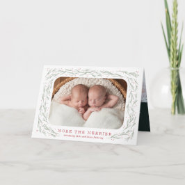 Mehr zum Merrier Twin Birth Ankündigung Weihnachte