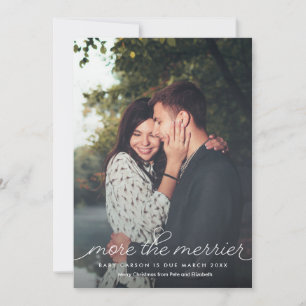 Mehr zur Merrier Pregnancy Christmas Card Feiertagskarte