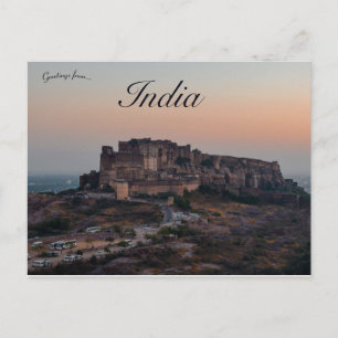 Mehrangarh Fort Jodhpur Rajasthan Indien Postkarte