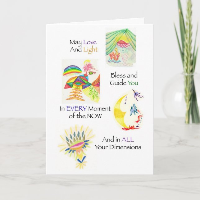 Mehrdimensionale Segen-Karte Karte (Vorderseite)