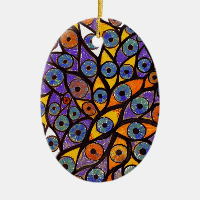 Mehrere Augen Keramik Ornament (Vorne)