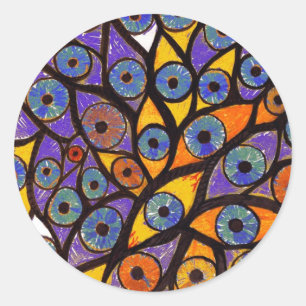 Mehrere Augen Runder Aufkleber
