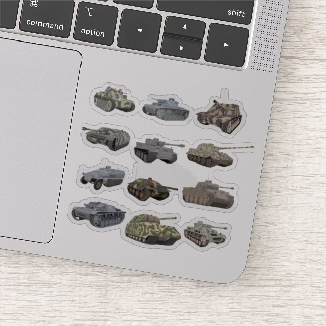 Mehrere deutsche WW2-Tanks Aufkleber (Detail)