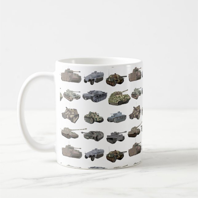 Mehrere deutsche WW2-Tanks Kaffeetasse (Links)