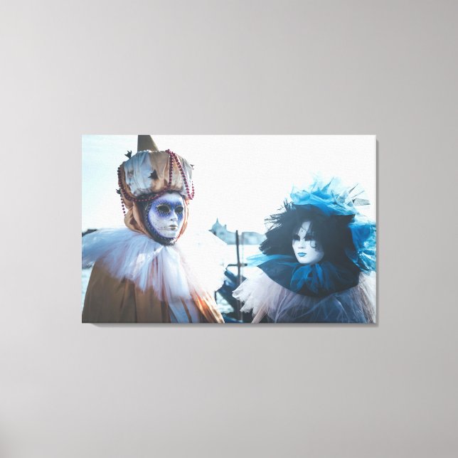 Mehrere Karnevalsmasken in Venedig, Italien Leinwanddruck (Vorderseite)