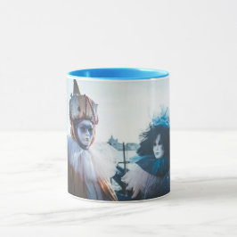 Mehrere Karnevalsmasken in Venedig, Italien Tasse