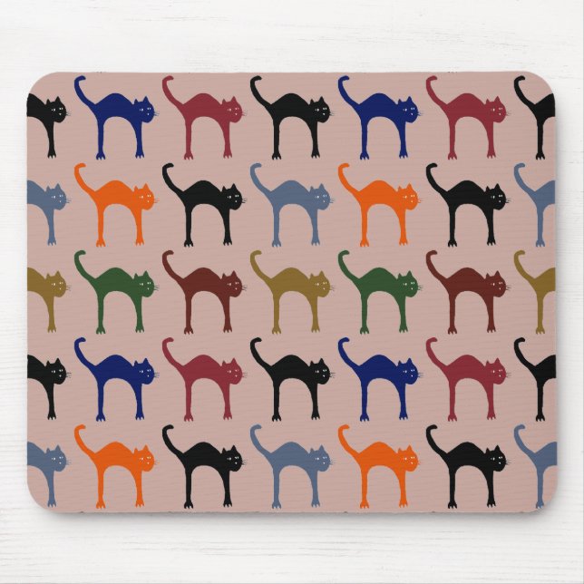 mehrere Katzen ~ Tiermuster Mousepad (Vorne)