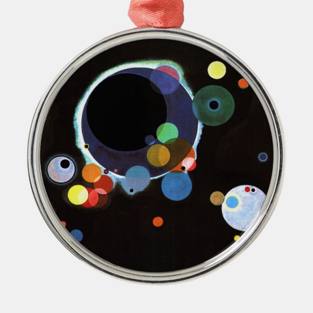 Mehrere Kreise, abstrakte Kunstwerke von Kandinsky Ornament Aus Metall (Vorne)