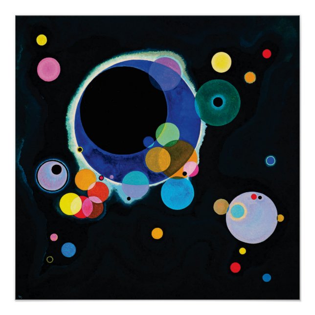 Mehrere Kreise von Wassily Kandinsky Poster (Vorderseite)