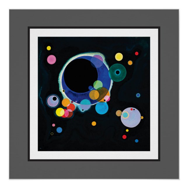 Mehrere Kreise von Wassily Kandinsky Poster (Vorderseite)