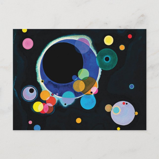 Mehrere Kreise von Wassily Kandinsky Postkarte (Vorderseite)