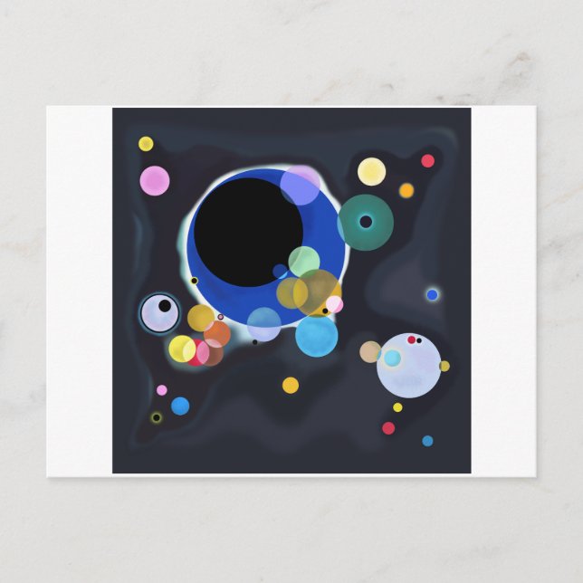Mehrere Kreise, Wassily Kandinsky digital Postkarte (Vorderseite)