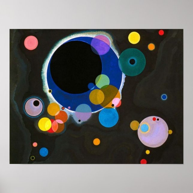 Mehrere Kreise Wassily Kandinsky Poster (Vorne)