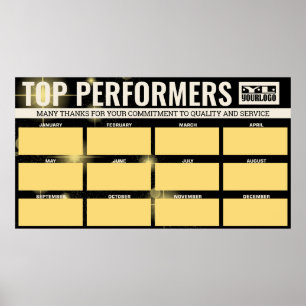 Mehrere Mitarbeiter des Monats-Fotos zeigen Post a Poster