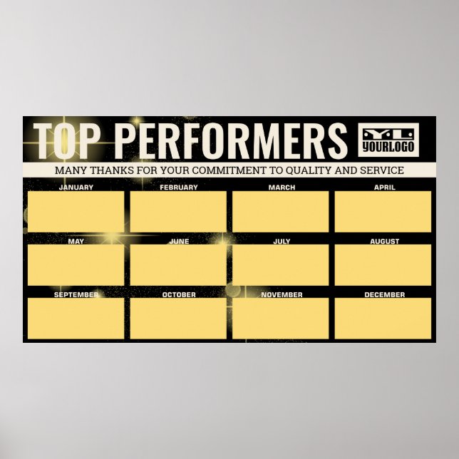 Mehrere Mitarbeiter des Monats-Fotos zeigen Post a Poster (Vorne)