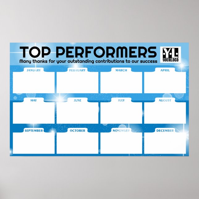 Mehrere Mitarbeiter des Monats-Fotos zeigen Post a Poster (Vorne)